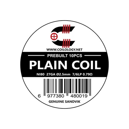 Picture of Coilology Plain Coil SANDVIK Ni80 27GA 2.5mm 7/6LP 0.79ohm 10pcs