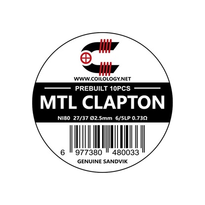 Picture of Coilology MTL Clapton SANDVIK Ni80 27/37 2.5mm 6/5LP 0.73Ω 10pcs