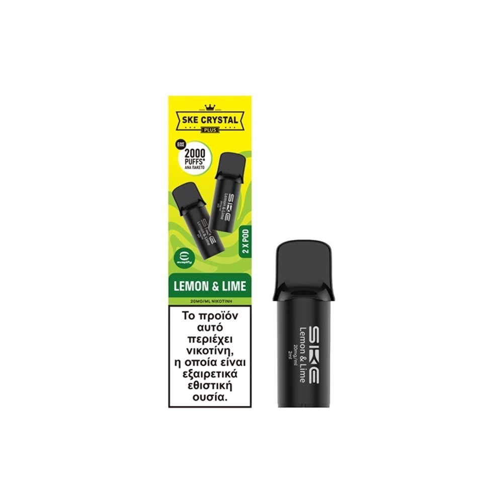 Picture of SKE Crystal Plus Pod Lemon Lime 20mg 2ml (2 Pods)