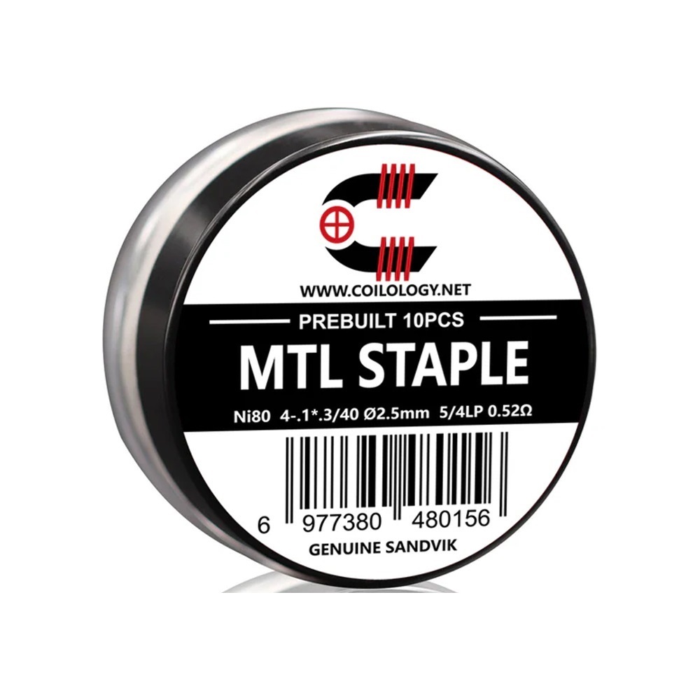 Picture of Coilology MTL Staple Coil SANDVIK Ni80 0.52ohm 10pcs