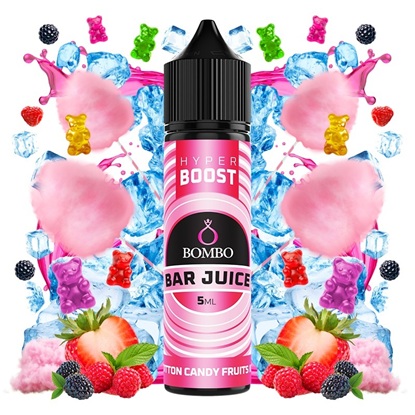 Picture of Bombo Bar Juice Hyper Boost Cotton Candy Fruits Ice 5ml/60ml
