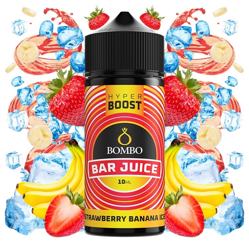 Picture of Bombo Bar Juice Hyper Boost Strawberry Banana Ice 10ml/120ml