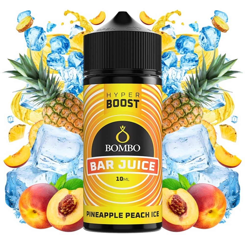 Picture of Bombo Bar Juice Hyper Boost Pineapple Peach Ice 10ml/120ml