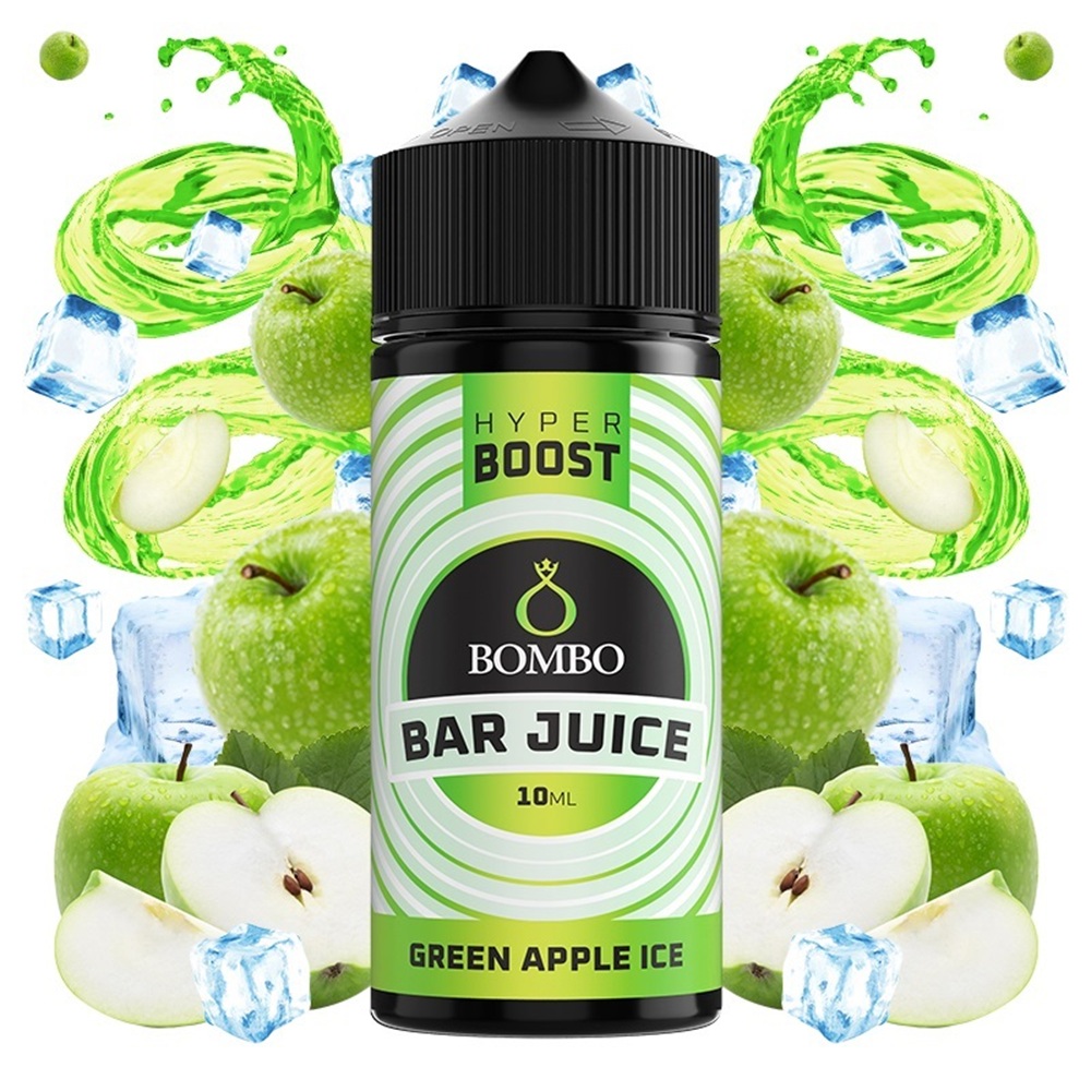 Picture of Bombo Bar Juice Hyper Boost Green Apple Ice 10ml/120ml