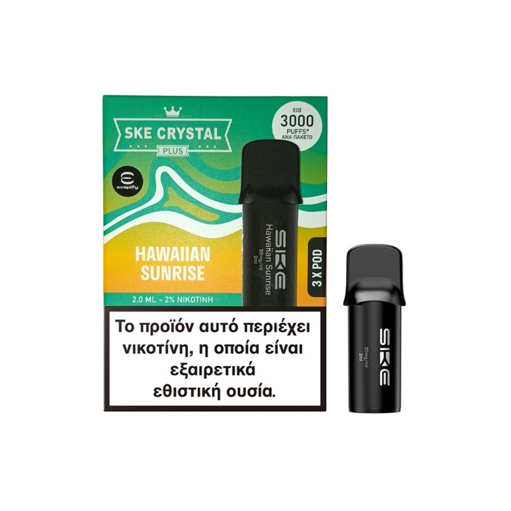 Picture of SKE Crystal Plus Pod Hawaiian Sunrise 20mg 2ml (3 Pods)
